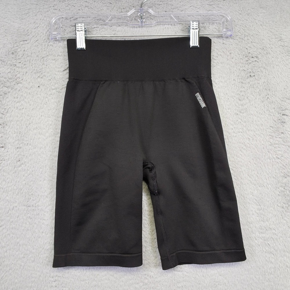 Gymshark Shorts Womens S Black Vital Seamless 2.0 Performance Athleisure Stretch